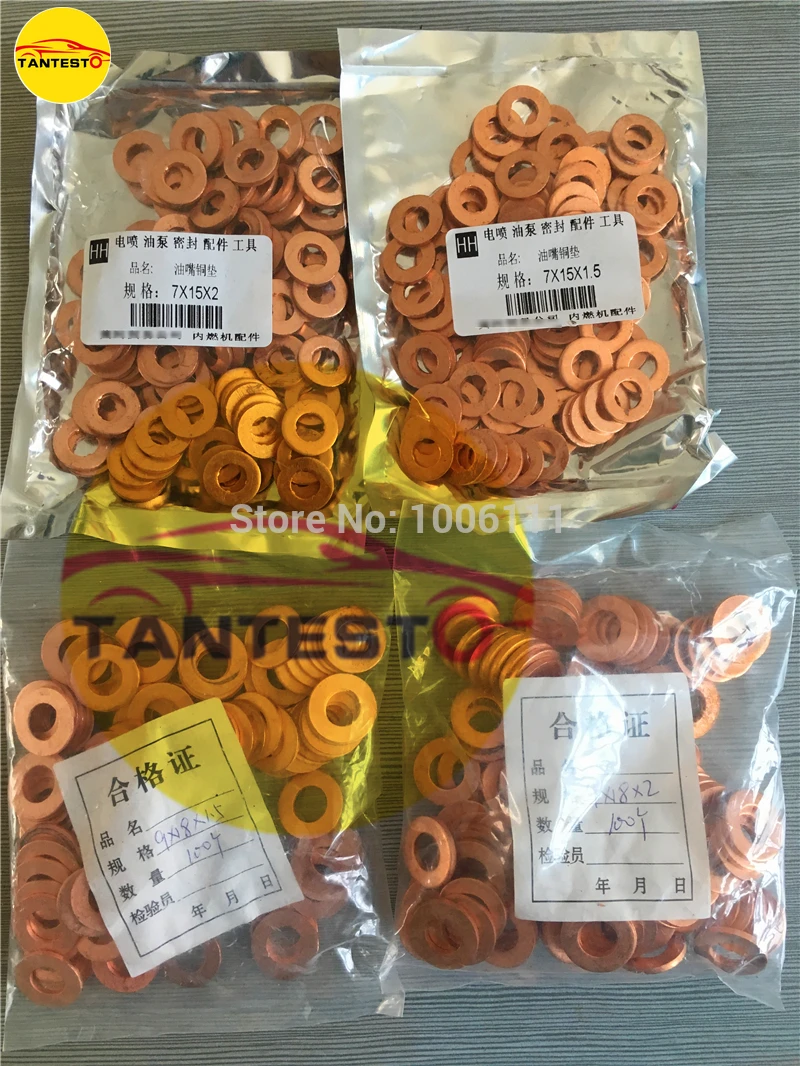 F00RJ02175 F00VC17502 F00VC17503 F00VC17504 F00VC17505 F00VC17506 Injector Copper Washers Shims 100PCS/lot for B0SCH