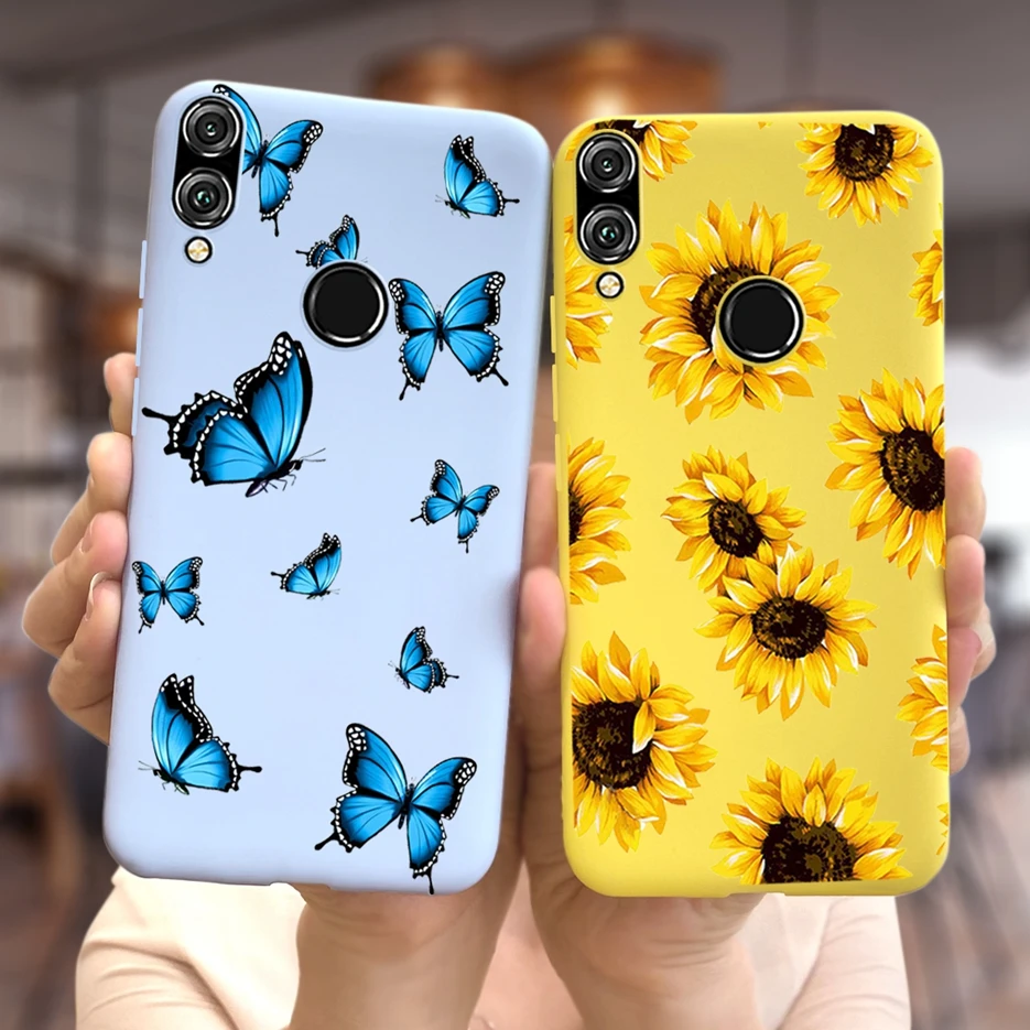 Honor 8X Case Soft Silicone Cute Sunflowers Butterfly Back Cover For Huawei Honor 8X 8 X Phone Cases Honor8X Phone Fundas Bumper