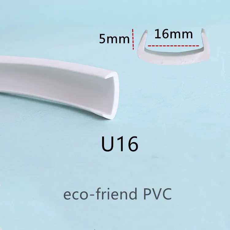 U Edge Banding Veneer Edging Furniture Soft PVC Edgeband 3MM 5MM 9MM 10MM 12MM 14MM 16MM 18MM - 50MM White Beige Gray Black Red