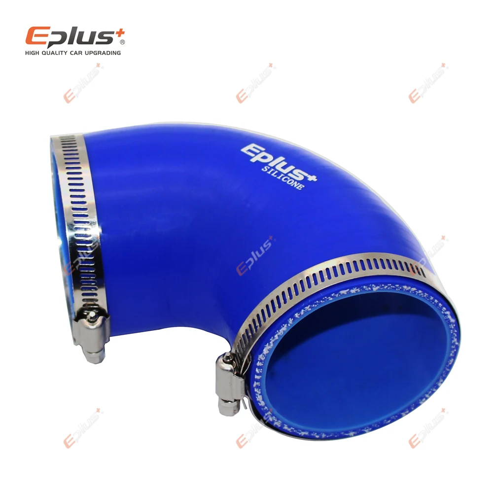 EPLUS Tubo flessibile universale in silicone Connettore da 90 gradi Intercooler per auto Accoppiatore per tubo di aspirazione turbo Blu Multi formato