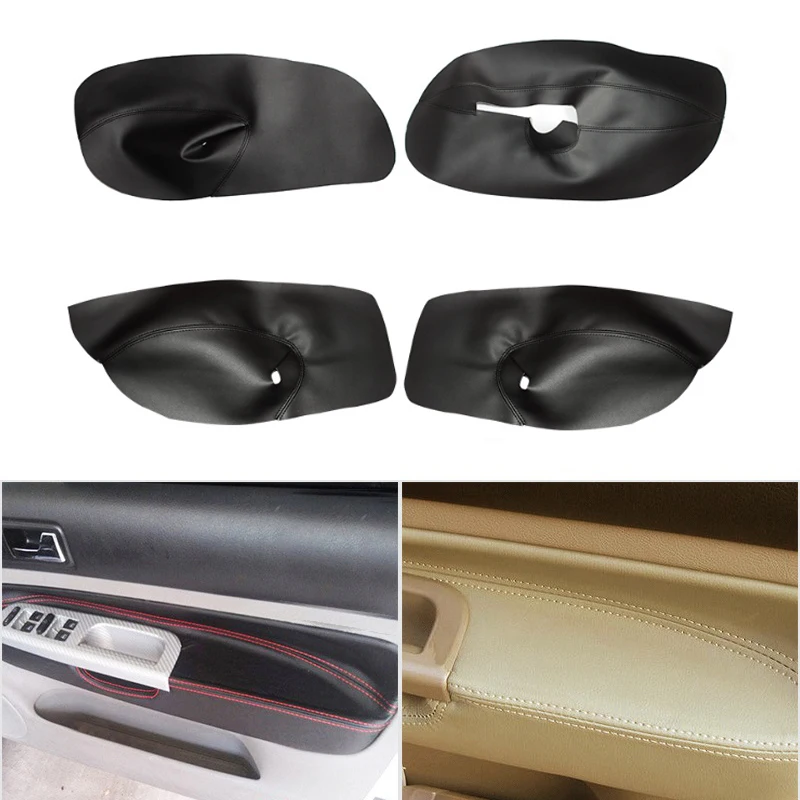 

only RHD Microfiber Leather Interior Door Panel Armrest Handle Cover For VW Golf 4 MK4 Bora Jetta 1998 1999 2000 2001 - 2005