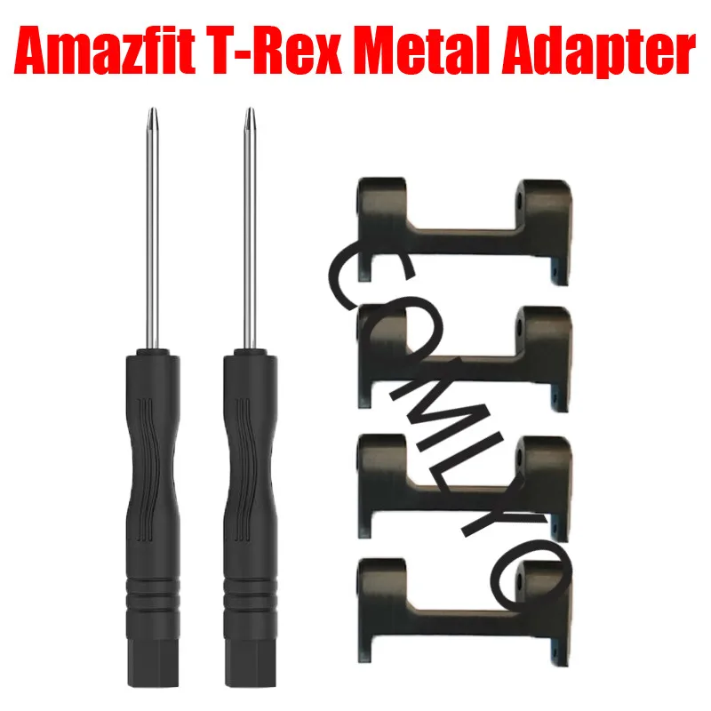 For Amazfit T-Rex T Rex Pro Adapter Metal Stainless Steel Lugs Smart Watch Strap Connecting Screwdriver Accessories