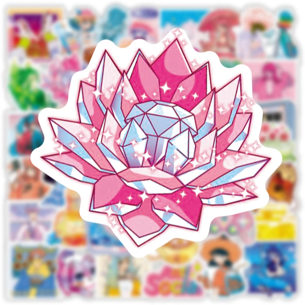 10/30/50Pcs Crystal Cartoon Meisje Stickers Laptop Gitaar Bagage Koelkast Telefoon Waterdichte Graffiti Sticker Kid klassieke Speelgoed