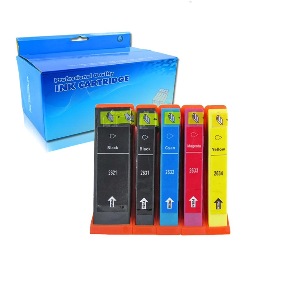 

5pk Compatible High-Yield Inkjet Cartridge For T2621 T2631 T2632 T2633 T2634 Ink Cartridge Epson XP-720 XP-625 XP-620 XP-520