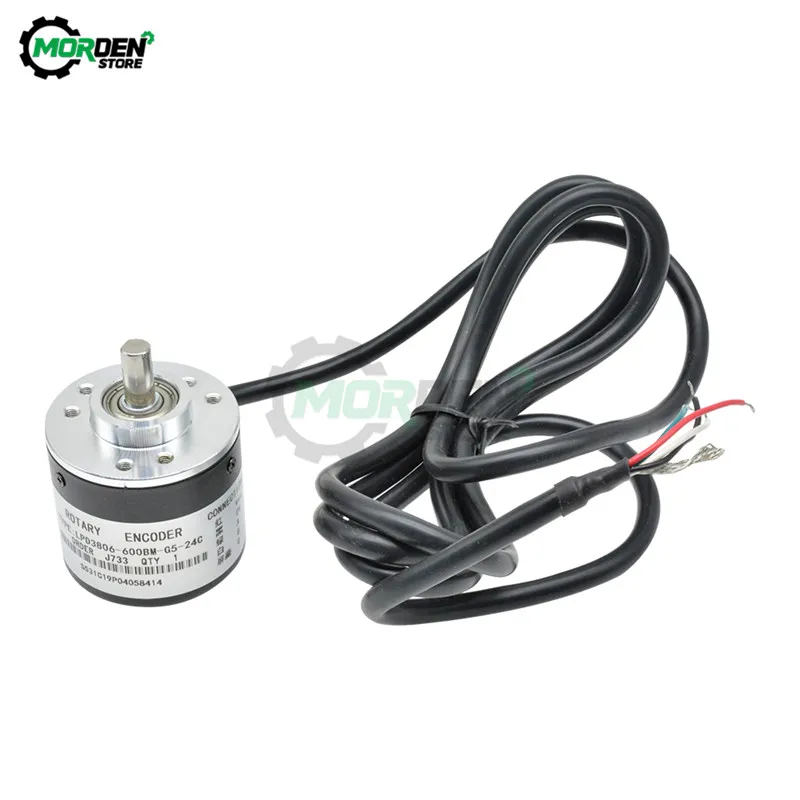 DC 5V-24V 360P/R 600P/R Encoder Incremental Optical Rotary 600 Pulse /R 360 Pulses /R AB 2 Phase 6mm Shaft Encoder For Arduino