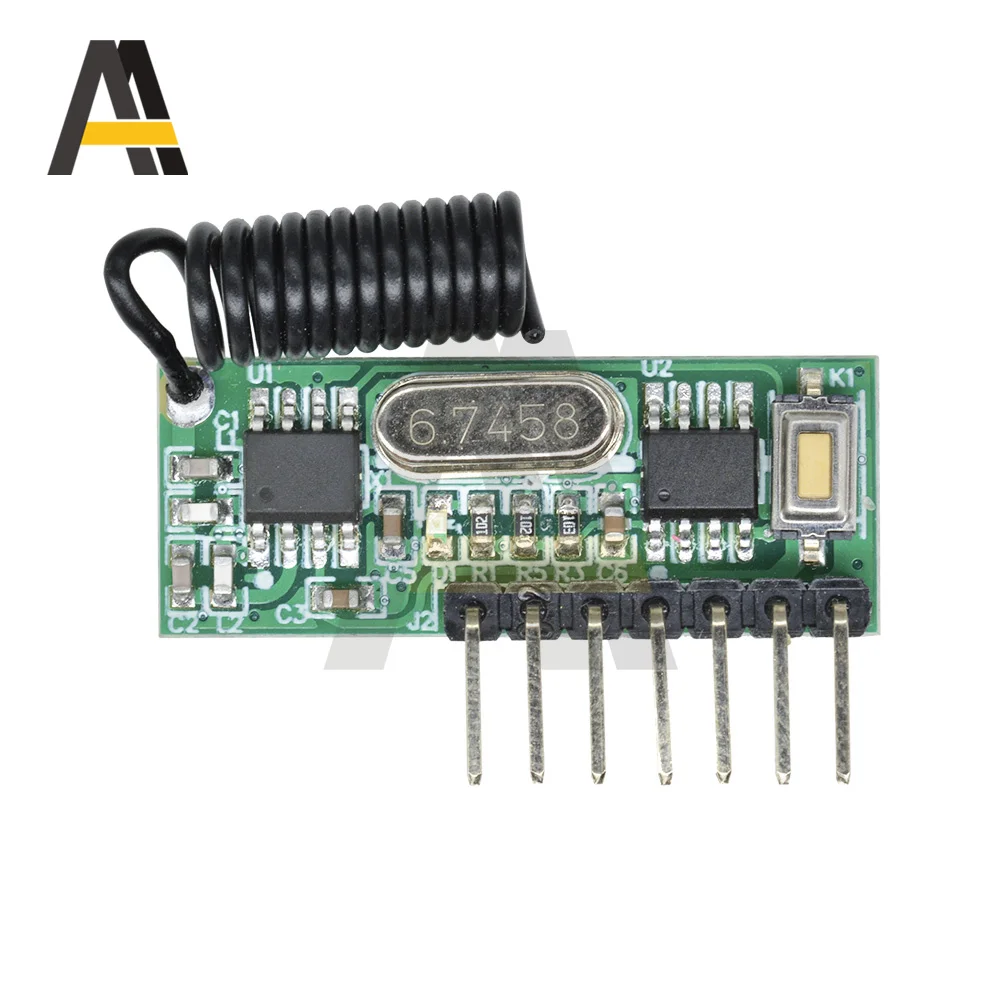 433MHz/315MHz RX480E-4 Wireless Wide Voltage Decoding Receiver 4 Channel Output Module for 433Mhz 315MHz Remote Controls