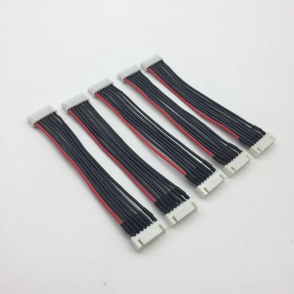 5Pcs 150mm 2s-6s LiPo battery charging extension line/wire/connector 22AWG male and female balancer silicone cable 2S 3S 4S 5S6S