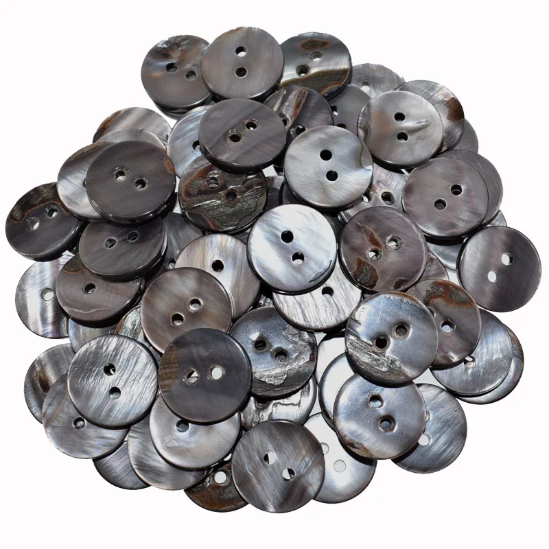 9mm 10mm 11.5mm 13mm 15mm Natural Black Iridescent Buttons mother of shell button for sewing women\'s clothing craft Accessories