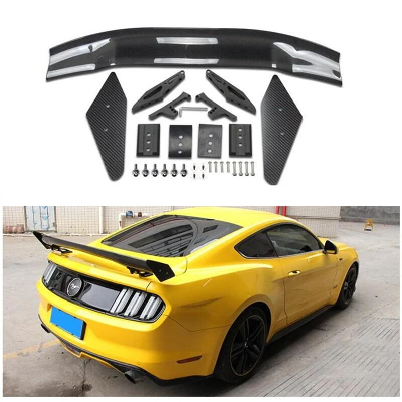 Real Carbon Fiber Spoiler For Ford Mustang 2015 2016 2017 2018 2019 2020 2021 2022 High Quality Wing Trunk Lip A P R Spoilers