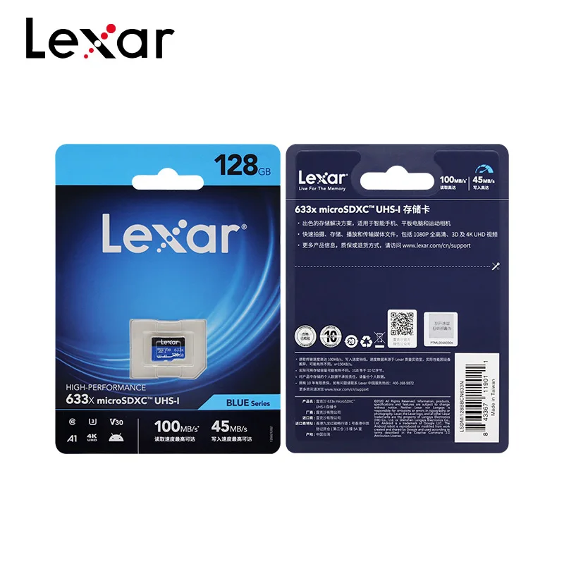 Lexar TF Card 256GB 512GB Micro SD Card 128GB Flash Memory Card 32GB 64GB Up to 100MB/s SDXC SDHC Card For Nintendo Switch