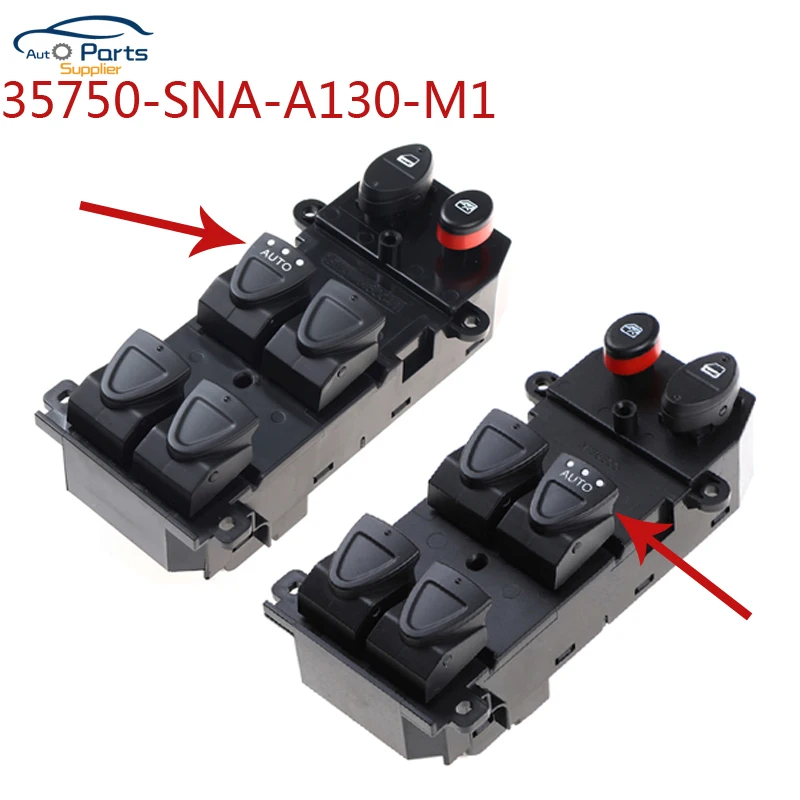 Lhd rhd 35750-sna-a130-m1 novo interruptor mestre da janela de energia 35750-sna-a030 ajuste 07-11 para honda civic interruptor da janela da porta
