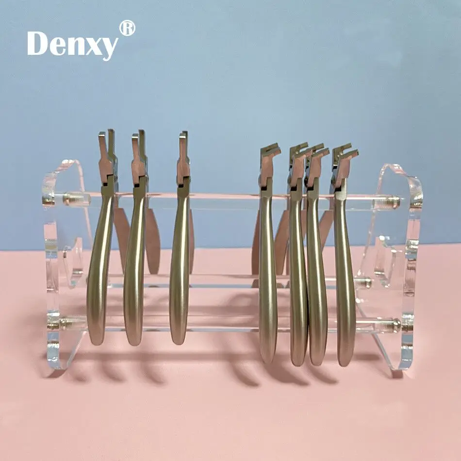 Denxy 1pc Thick High-Quality Dental Pliers Stand Clear Acrylic Instrument Rack Pliers Shelf  Dental Accessories