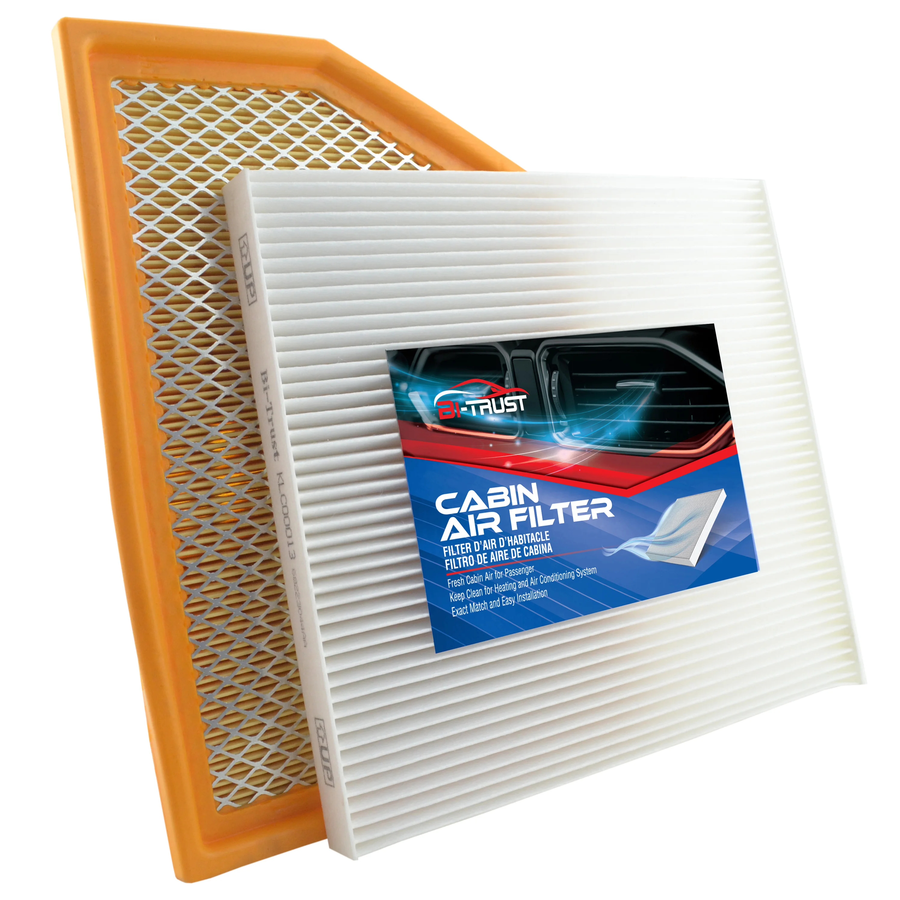 

Bi-Trust Engine & Cabin Air Filter for 2014-2018 Jeep Cherokee L4 2.4L/2014-2018 Jeep Cherokee V6 3.2L