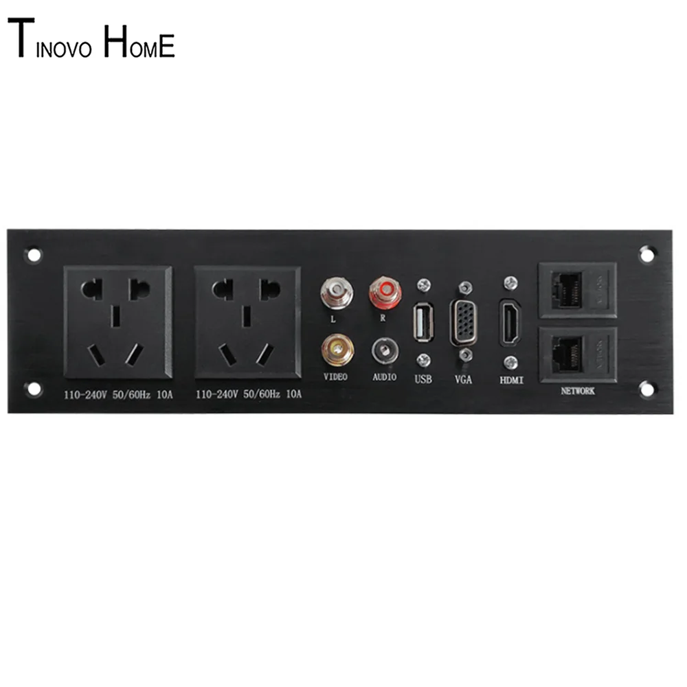 Multimedia information socket/wall socket/video audio AV  USB VGA network Aluminum alloy panel socket