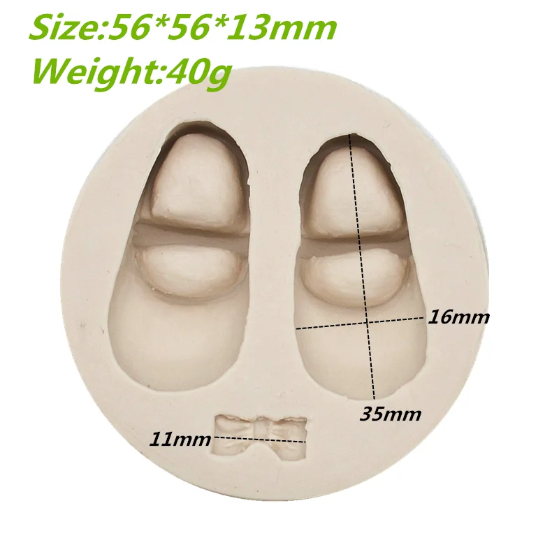 Baby Shoes Bow Silicone Mold Kitchen Resin Baking Tool DIY Cake Pastry Fondant Moulds Chocolate Dessert Lace Decoration Supplies