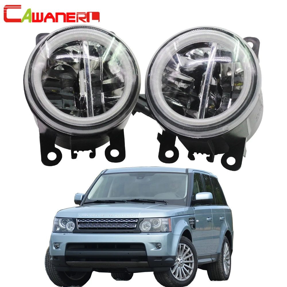 

Cawanerl For Land Rover Range Rover Sport LS Closed Off-Road Vehicle 2009-2013 Car H11 LED Lamp Fog Light + Angel Eye DRL 12V