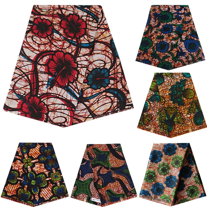 100% Cotton Real Wax Ankara African Batik Prints Fabric Sewing Material High Quality For Dress Toy Tissu Making Crafts Yards