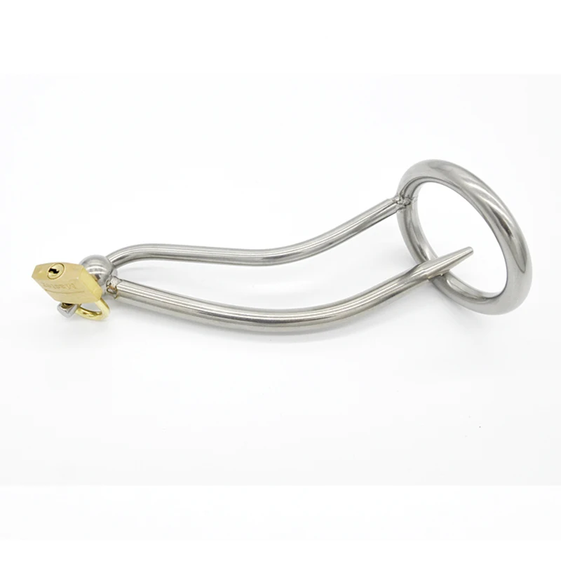 Chaste Bird Stainless Steel Male Chastity Device with Catheter,Cock Cage,Virginity Lock,Penis Ring,Penis Lock,Cock Ring A059