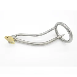 Dispositivo de Castidad masculina de acero inoxidable Chaste Bird con catéter, jaula para pene, cerradura de virginidad, anillo para pene, cerradura para pene, anillo para pene A059