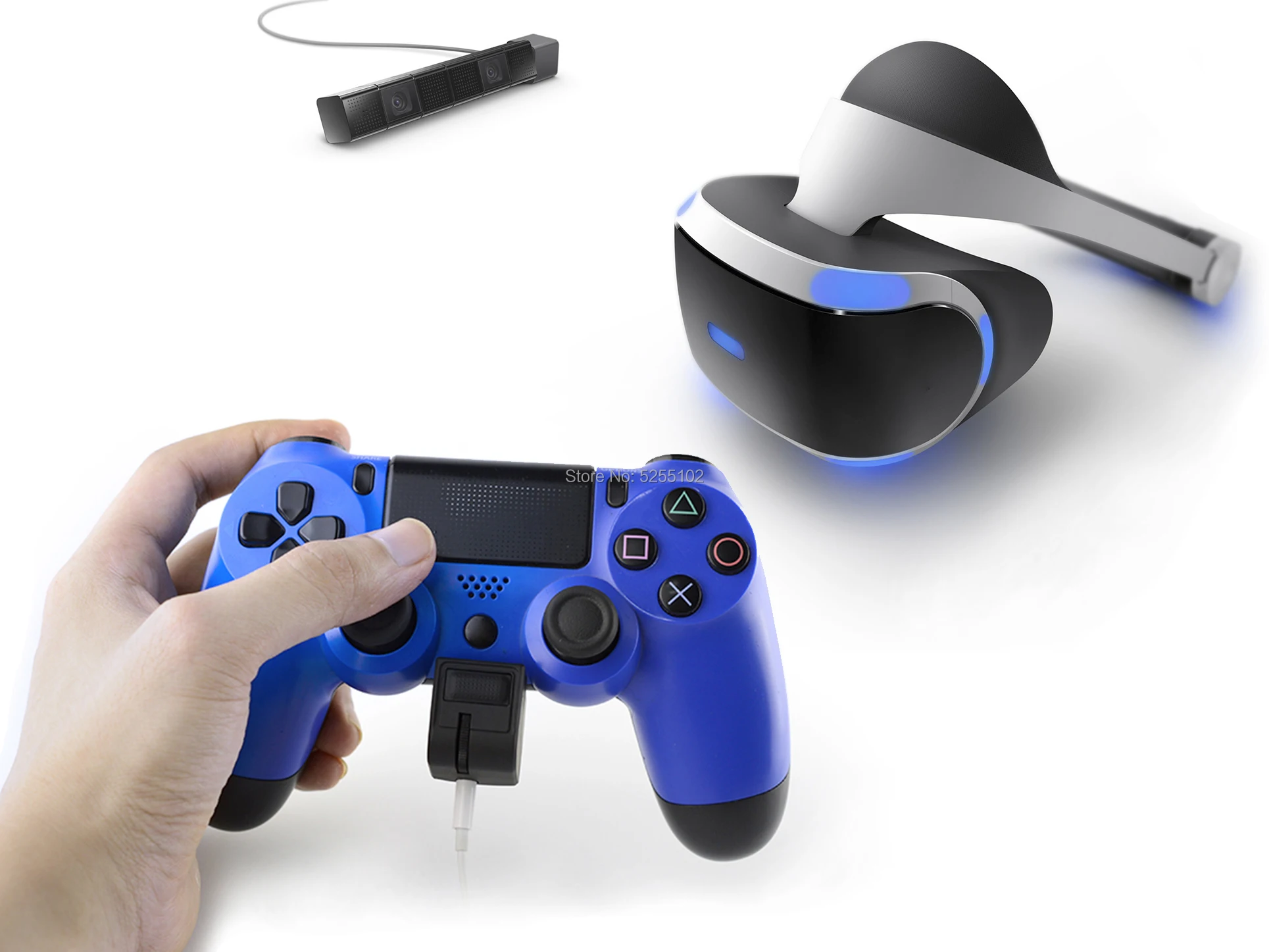 1PCS For PS4 VR handle headset adapter for chat volume control and game sound for PS4 VR good companion