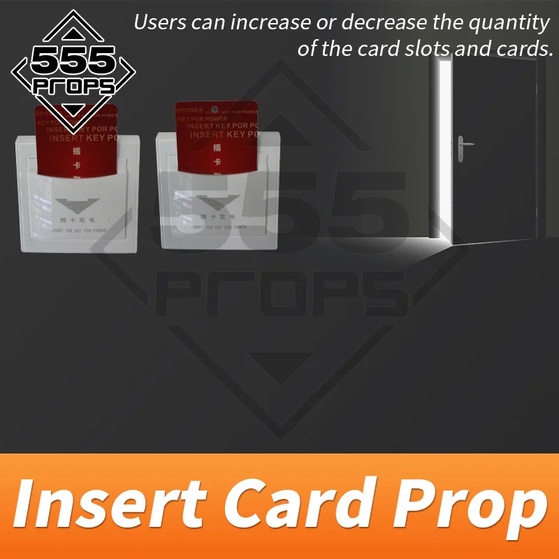 555 props riddle prop real life escape room game insert a card in the slot to open lock puzzle game prop