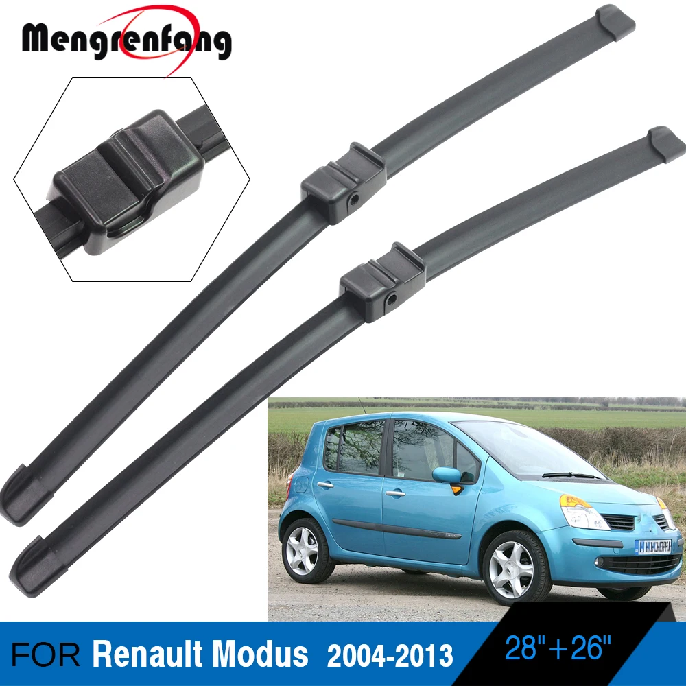 For Renault Modus Grand Modus Car Front Windscreen Wiper Blades Frameless 2004 2005 2006 2007 2008 2009 2010 2011 2012 2013