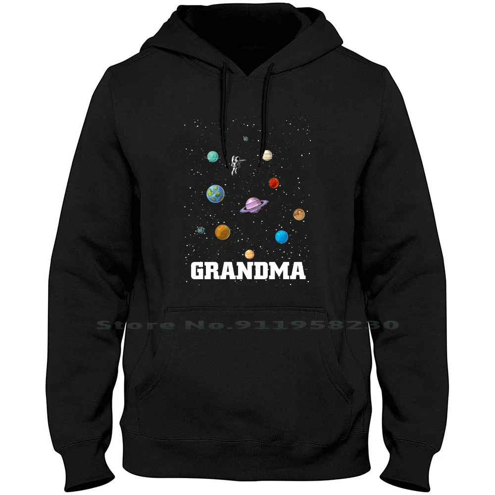 Space Planets Grandma Hoodie Sweater 6XL Big Size Cotton Grandma Travel Planet Granny Space Grand Plan Pace Moon Spa Ace Ane