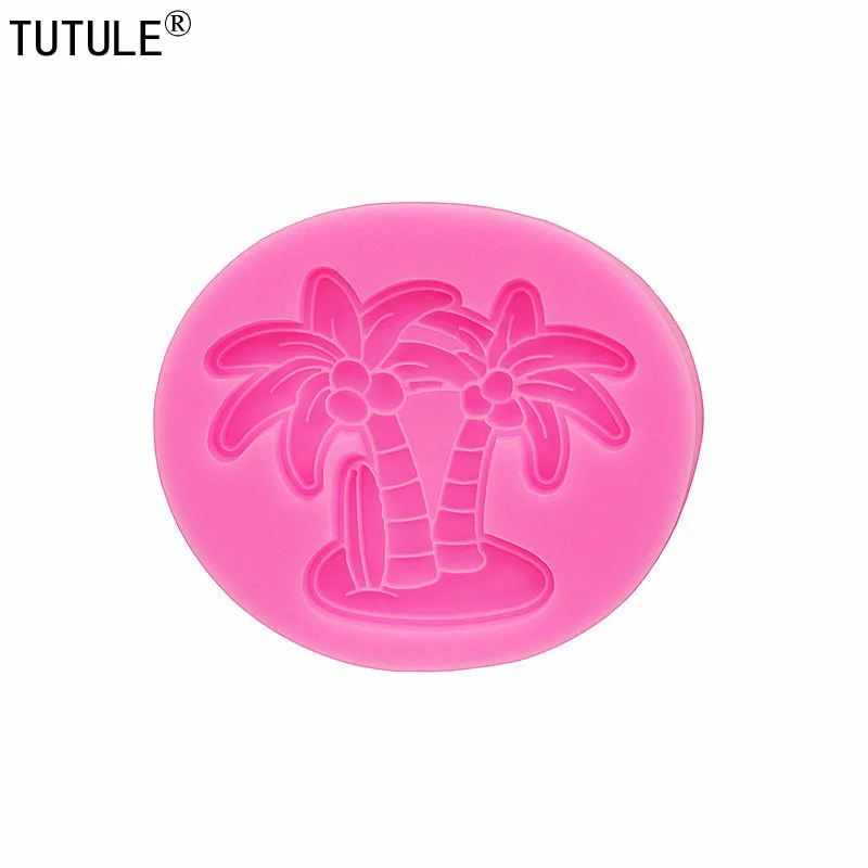 Palm Tree Tropical Silicone Mold with Palm Fronds for Fondant,Resin, Chocolate,Earrings Resin Crafter Polymer Clay Mould Mould