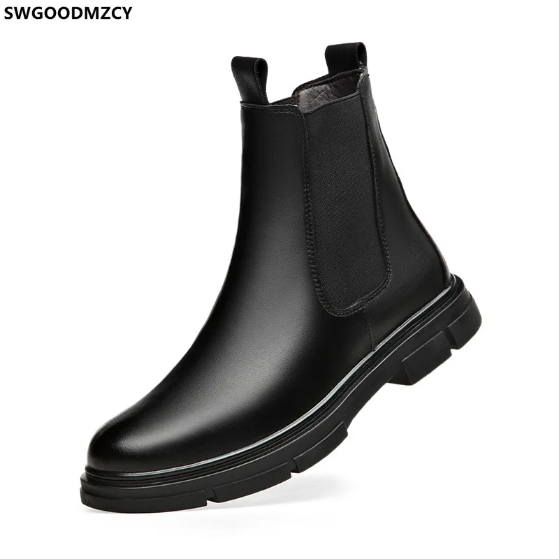 

Chelsea Boots for Men Men Casual Shoes Winter Shoes Men Snow Boots Leather Casual Shoes Casuales Stivali Ankle Boots Scarpe