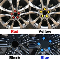 20pcs/package 17/19/21mm Silicone Hexagonal Socket Car Wheel Hub Screw Cover Nut Caps Bolt Rims Exterior Decoration Protection