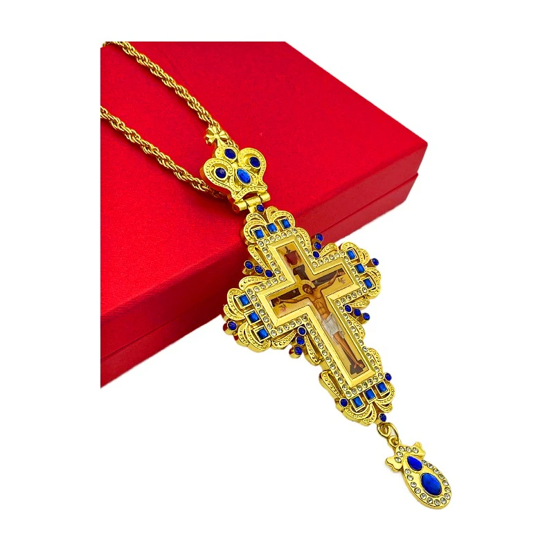 Ornamen Dekorasi Salib Katolik Ortodoks Salib Dada untuk Imam Gereja Artikulos Religiosos Catolicos Крестий