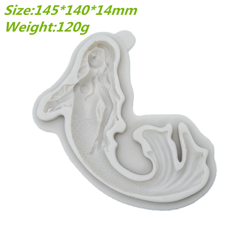 New Mermaid Princess Silicone Mold Resin Kitchen Baking Tools DIY Cake Chocolate Candy Fondant Moulds Dessert Pastry Decoration