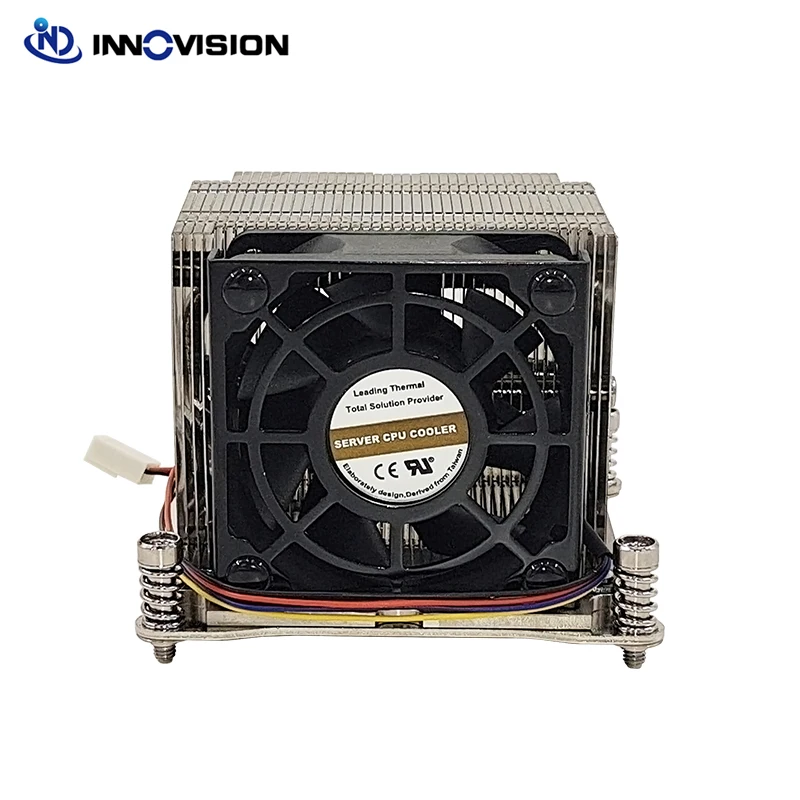 2U Active CPU Heat Sink Socket LGA2011 Square 2011-2USAP4 Hole Spacing 80x80MM CPU Cooler With 6025 PWM Cooling Fan