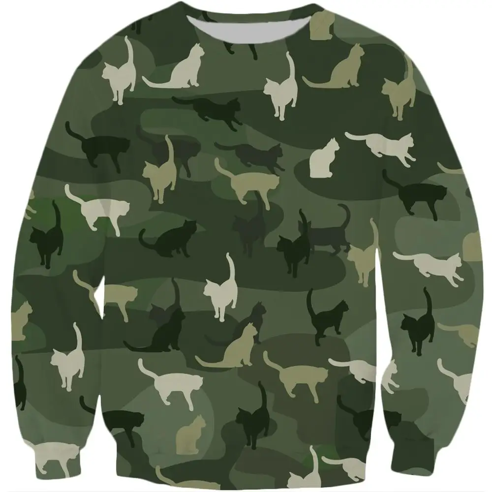 PLstar Cosmos Drop shipping 2019 Fashion Men Hoodies Cats Camouflage animal Funny 3d Print Unisex t shirt/Sweatshirt/Hoodie