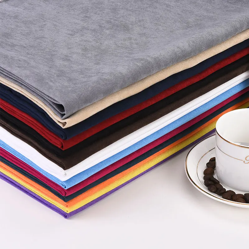 قماش من جلد الغزال بالمتر لخياطة أغطية الأريكة أغطية الوسائد القماشية وسادة ذاتية الصنع ناعمة مريحة عادي أسود أبيض أزرق أحمر وردي