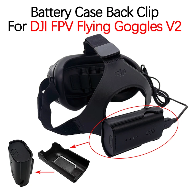 Чехол для DJI FPV Combo Goggles V2, чехол для летающих очков, с зажимом, с кабелем питания, аксессуары для дрона