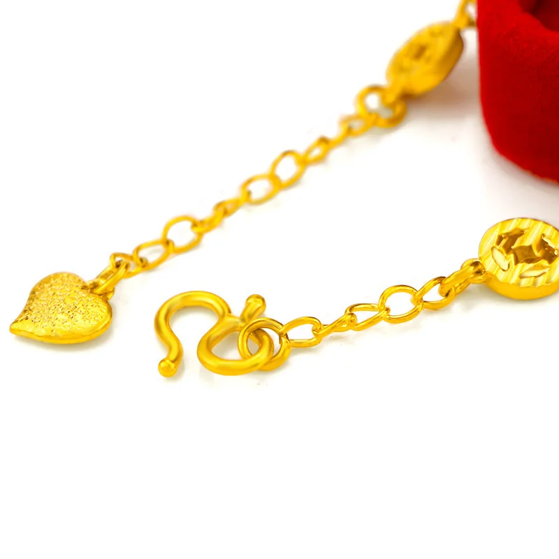 Hot Selling Natural Hand-carved Sand Gold Money Fish Bracelet Accessories Fashion Jewelry Bangles Men Women Lucky Gifts