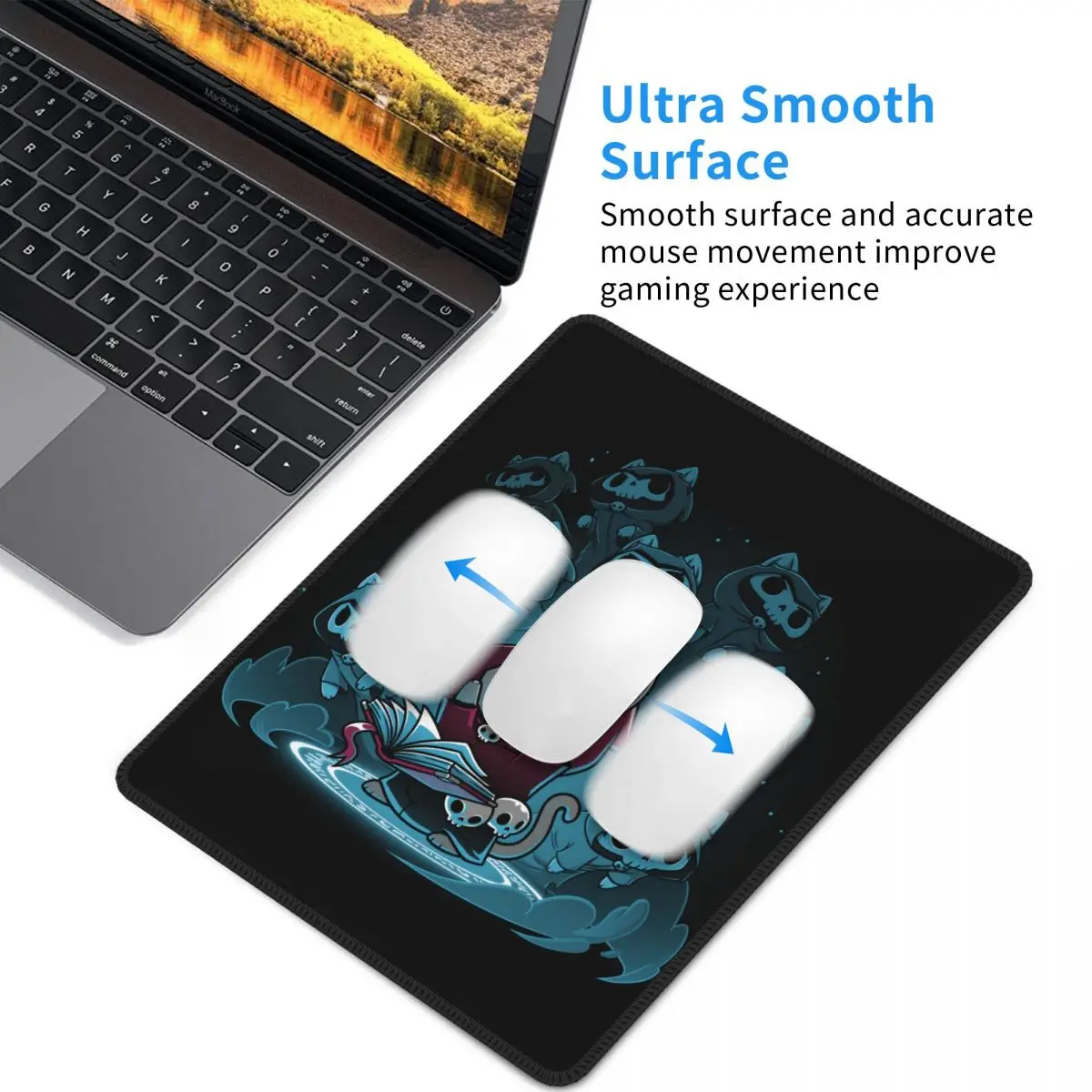 Nekomancer Katze Gaming Maus Pad Anti-Slip Gummi Basis Lockedge Mauspad Büro Desktop Satanic Gothic Hexe Maus Matte Pads