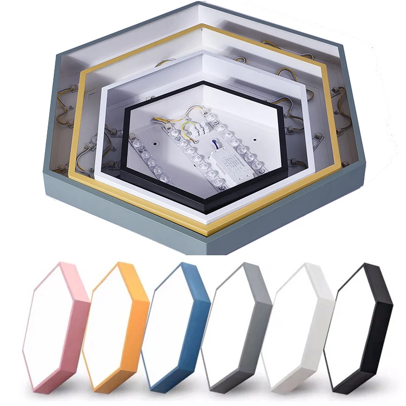 LED Ceiling Lights Modern Ceiling Lamp for Living Room Lighting Fixture Bedroom lights Nordic Hexagonal Study Kitchen light lamp