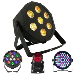 1 adet LED 7x18W 7x12W 54x3W 12x3W RGBWA+UV Par ışık DMX512 6in1 sahne ışığı yıkama etkisi DJ disko Mini Led spot aydınlatma 10W