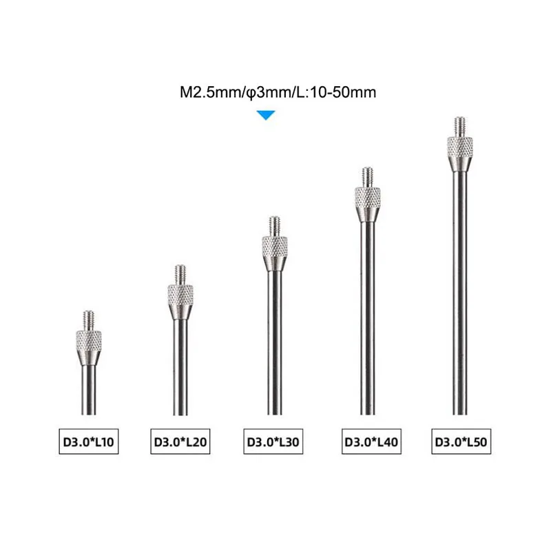 Thread M2.5mm φ2mm φ3mm Carbide Flat measuring face Dial gage needles,contact points for Indicators