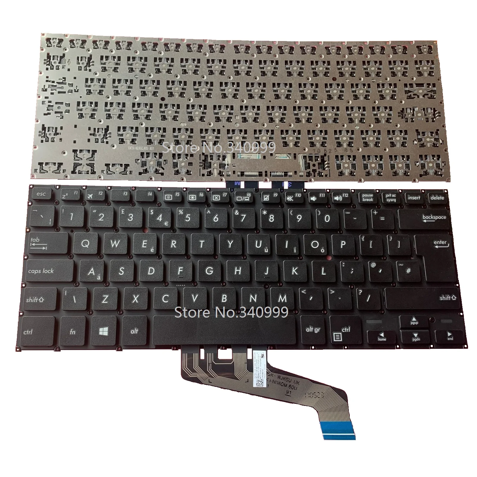 UK Original New For ASUS TP401 TP401C TP401U TP401M Laptop Keyboard Black No Frame