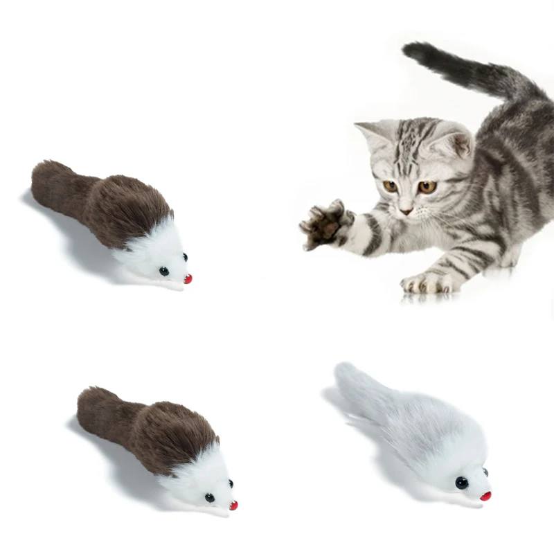 Cat plush toy simulation mouse shape vocal fingertip toy chewing vocal fun product cat accessories pet kitten interactive toy