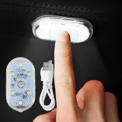 Luz LED inalámbrica para Interior de coche, lámpara de techo magnética, luz de lectura, decoraciones de coche, imán de techo, iluminación Interior