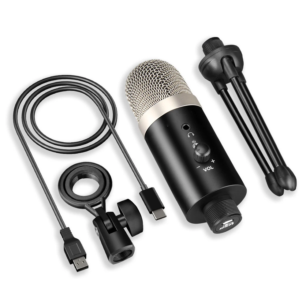 Computer Microphone PC Gaming Condenser Microphone for Recording Podcasting YouTube Karaoke Compatible with Desktop Laptop