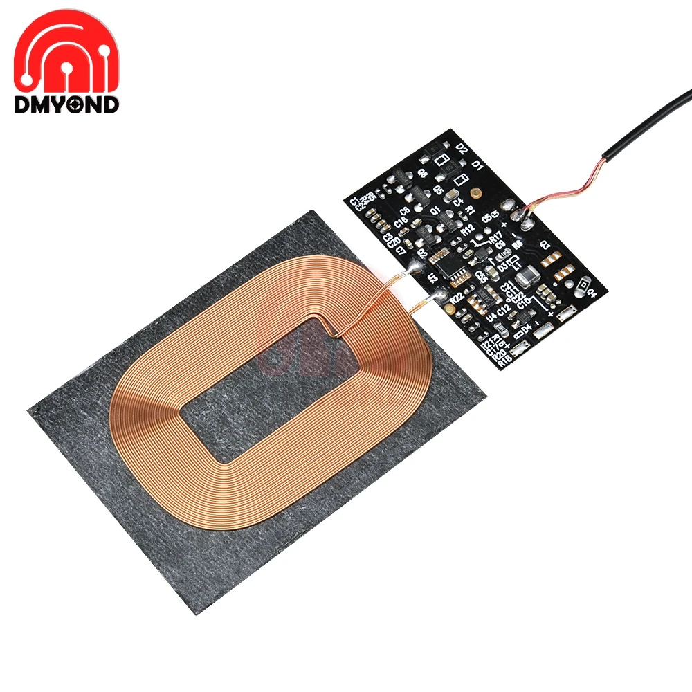 Universal  Qi Standard Wireless Charger Receiver Circuit Module PCBA Board Coil Universal Wireless Charging Coil for SmartPhone