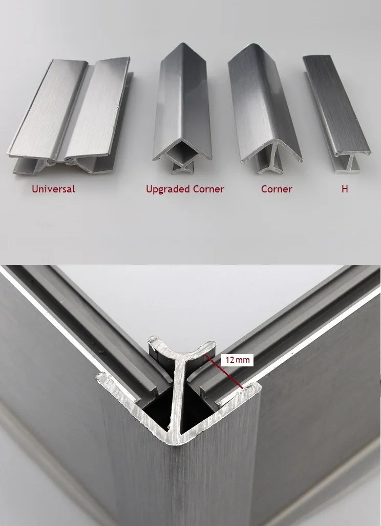 15 sztuk/partia cokół kuchenny złącze narożne dla Kicker toekick Panel łączący szczotka z folii aluminiowej Panel pcv