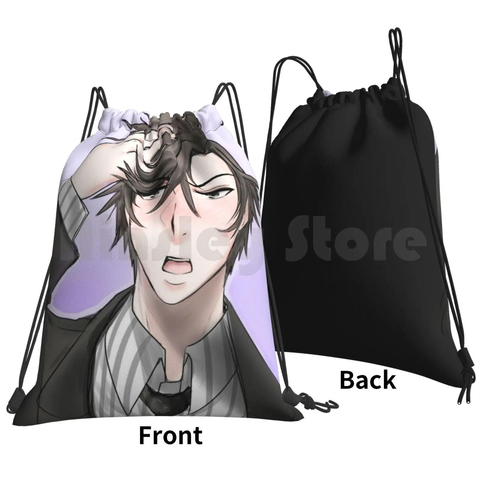 Jumin Han-Mystic Messenger zaino borsa con coulisse equitazione arrampicata borsa da palestra Jumin Han Mystic Messenger Mm Otome Game Fanart