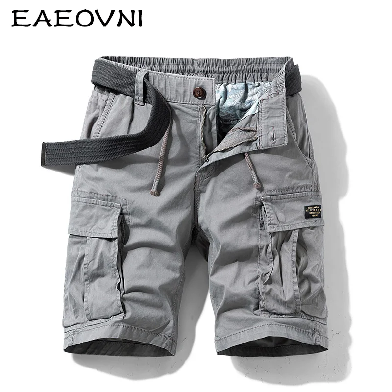 EAEOVNI Quần Shorts Ngụy Trang Nam Mùa Hè Bán Cotton Nam Ngắn Quần Quần Áo Thoải Mái Cam Phối Áo Quần Shorts