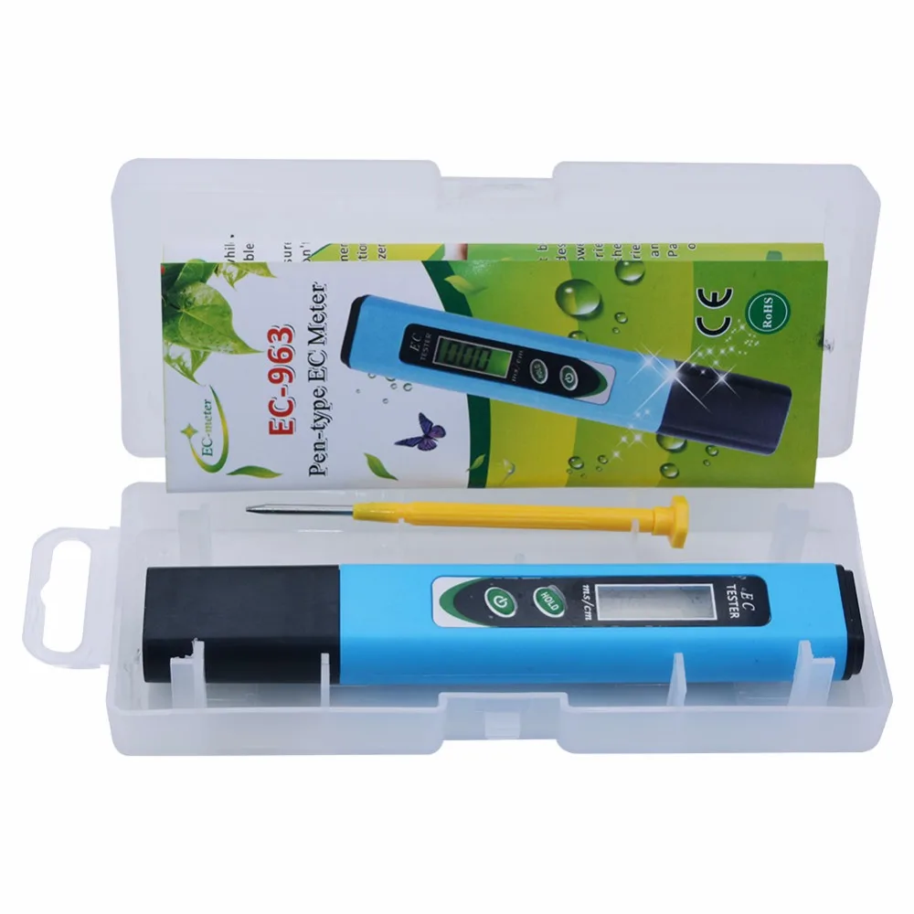 EC Meter Digital Water Quality Tester Portable Water Analysis Electrical For Lab Aquario Hydroponic Tools Drinking Water